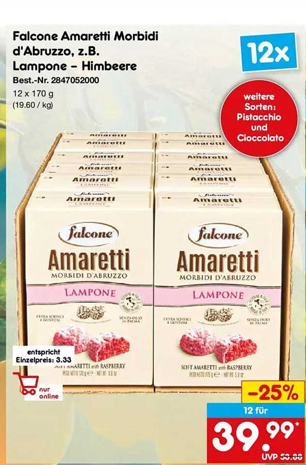 Falcone Amaretti Morbidi d'Abruzzo, z.B. Lampon – Himbeere