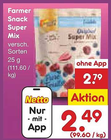 Farmer Snack Super Mix, verschiedene Sorten 25 g