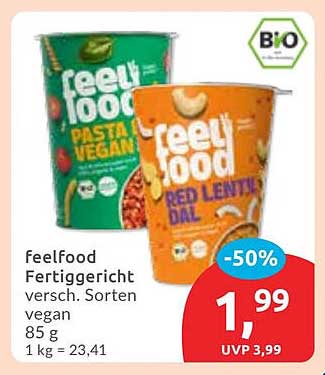 feel good Fertiggericht von feelfood - verschiedene Sorten, vegan