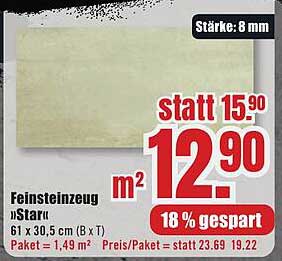 Feinsteinzeug »Star« – Hochwertiges Fliesenmaterial für Ihr Zuhause