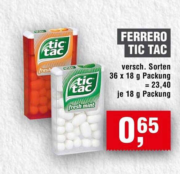 FERRERO TIC TAC - verschiedene Sorten