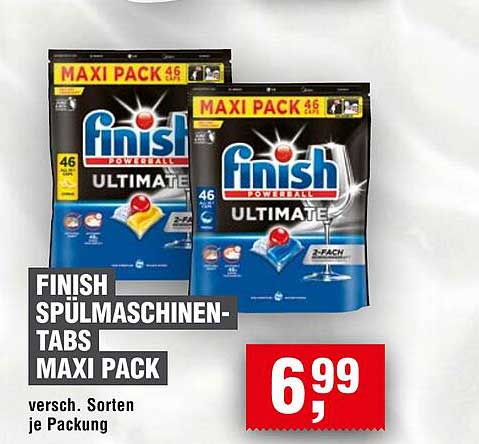 FINISH Spülmaschinen-Tabs Maxi Pack 46 Stk.