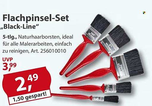 Flachpinsel-Set "Black-Line" 5-tlg.