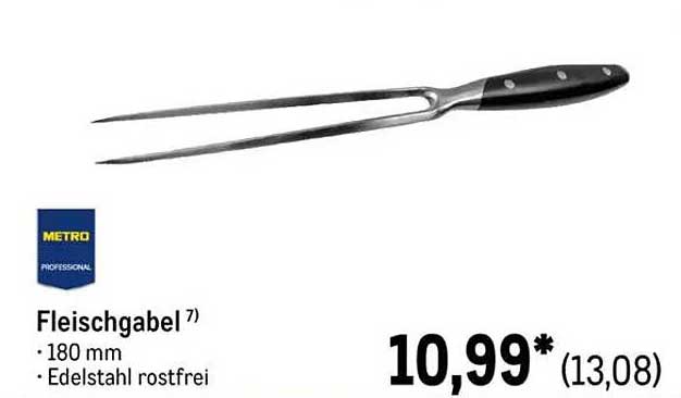 Fleischgabel 180 mm - Edelstahl rostfrei
