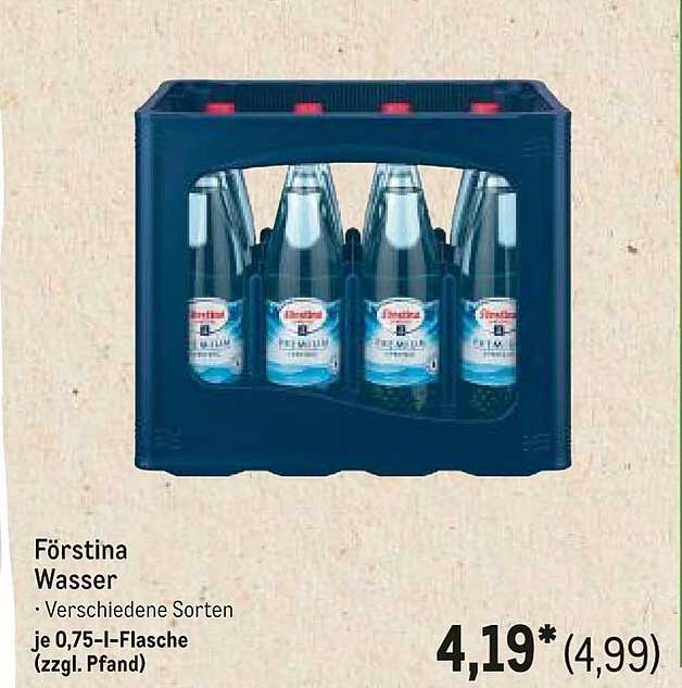 Förstina Wasser - Verschiedene Sorten je 0,75-l-Flasche