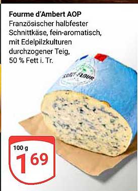 Fourme d'Ambert AOP – Französischer halbfester Schnittkäse