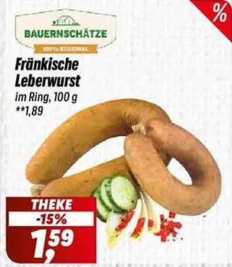 Fränkische Leberwurst im Ring, 100 g