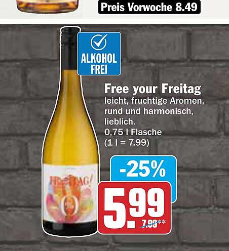 Free your Freitag - Alkoholfreier Wein