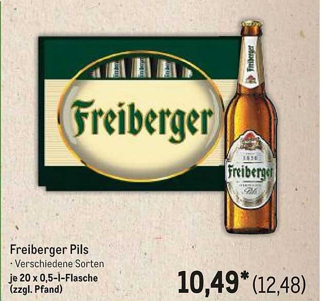 Freiberg Pils - Verschiedene Sorten je 20 x 0,5-l-Flasche (zzgl. Pfand)