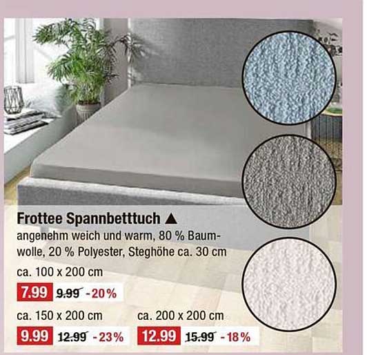 Frottee Spannbettuch
