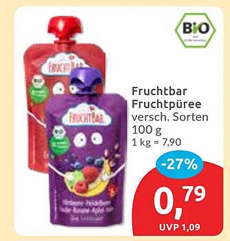 Fruchtbar Fruchtpüree verschiedene Sorten 100 g
