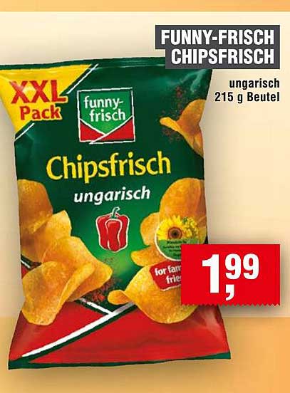FUNNY-FRISCH Chipsfrisch ungarisch 215 g Beutel