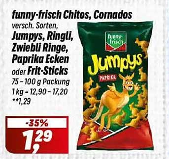 funny-frisch Jumpys Paprika 75-100 g Packung