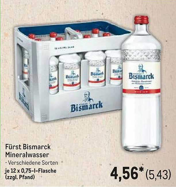Fürst Bismarck Mineralwasser – Verschiedene Sorten