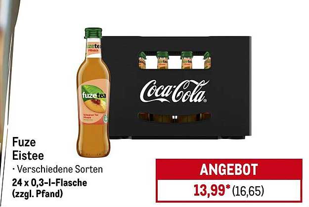 Fuze Eistee 24 x 0,3 l-Flasche (zzgl. Pfand)