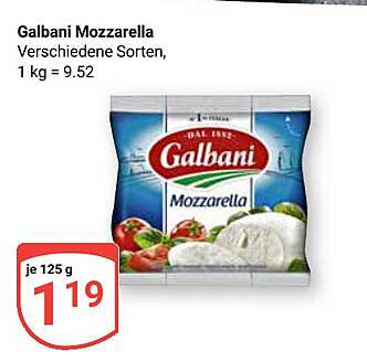 Galbani Mozzarella - Verschiedene Sorten, 125 g für nur 1,19 €