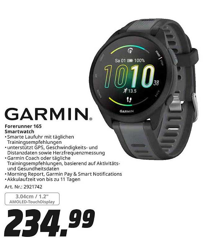 Garmin Forerunner 165 Smartwatch