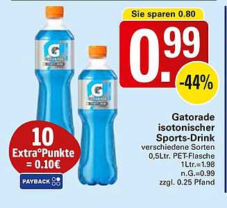 Gatorade isotonischer Sports-Drink - 0,5L PET-Flasche