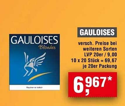 GAULOISES Blondes 20er Packung