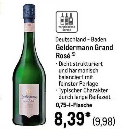 Geldermann Grand Rosé 0,75 l-Flasche