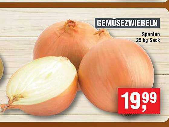 Gemüsezwiebeln aus Spanien, 25 kg Sack