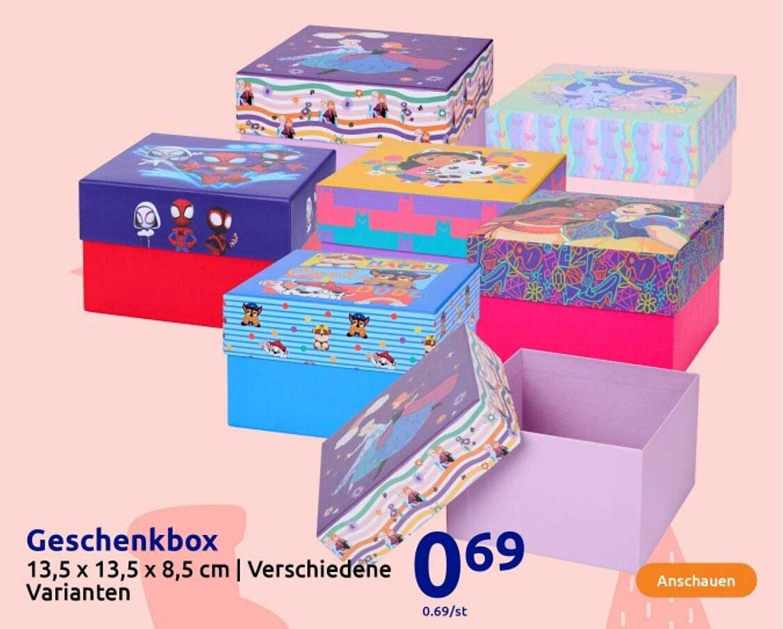 Geschenkbox 13,5 x 13,5 x 8,5 cm | Verschiedene Varianten