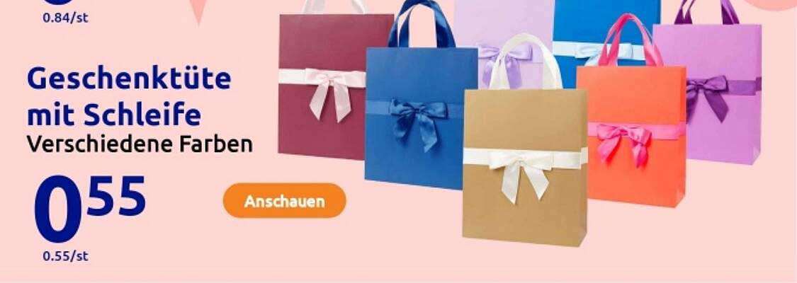 Geschenktüte mit Schleife - Verschiedene Farben