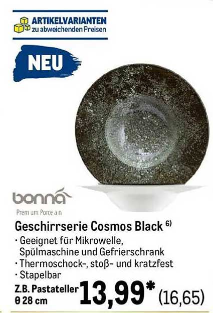 Geschirrserie Cosmos Black - Neuheit von banná