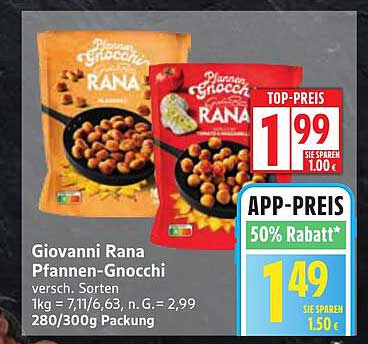 Giovanni Rana Pfannen-Gnocchi - Verschiedene Sorten