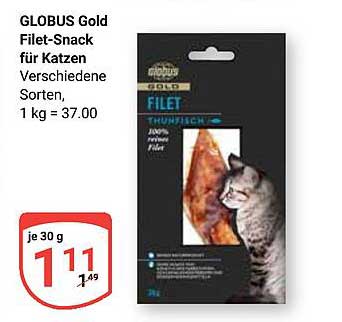 GLOBUS Gold Filet-Snack für Katzen verschiedene Sorten