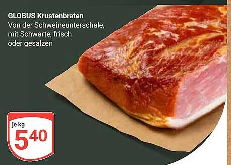 GLOBUS Krustenbraten von der Schweineunterschale, mit Schwarte, frisch oder gesalzen