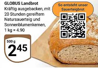 GLOBUS Landbrot - Kräftig ausgebacken