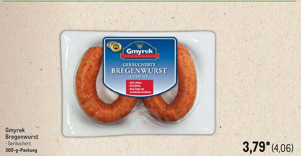 Gmyrek Bregenwurst - Geräuchert (300 g)