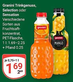 Granini Trinkgenuss, Selection oder Sensation