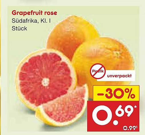 Grapefruit rose, Südafrika, Kl. I, Stück