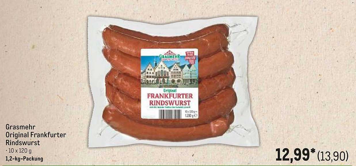 Grasmehr Original Frankfurter Rindswurst 10 x 120 g