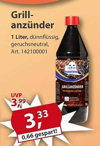 Grillanzünder 1 Liter, dünnflüssig, geruchneutral