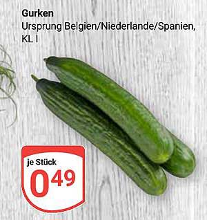 Gurken aus Belgien, Niederlande und Spanien – KL I
