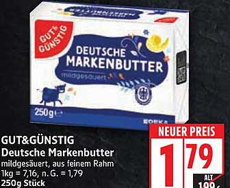 GUT&GÜNSTIG Deutsche Markenbutter 250g