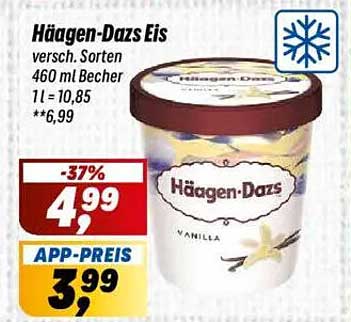 Häagen-Dazs Eis - verschiedene Sorten 460 ml Becher