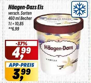 Häagen-Dazs Eis - verschiedene Sorten 460 ml Becher