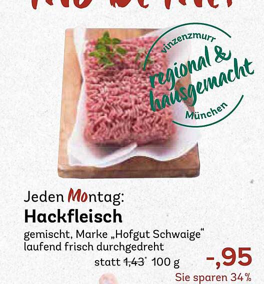 Hackfleisch gemischt, Marke „Hofgut Schwaige“