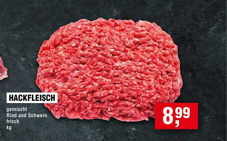 Hackfleisch gemischt Rind und Schwein frisch