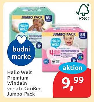 Hallo Welt Premium Windeln Jumbo-Pack