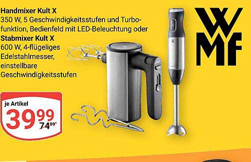 Handmixer Kult X und Stabmixer Kult X von WMF
