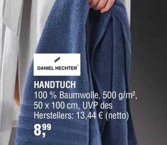 Handtuch von Daniel Hechter - 100 % Baumwolle, 500 g/m², 50 x 100 cm