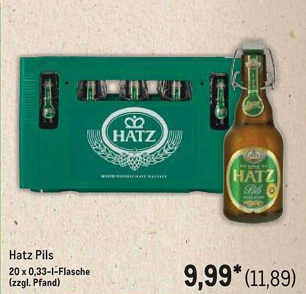 Hatz Pils 20 x 0,33 l-Flasche (zzgl. Pfand)