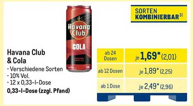 Havana Club & Cola – Erfrischender Genuss in der Dose