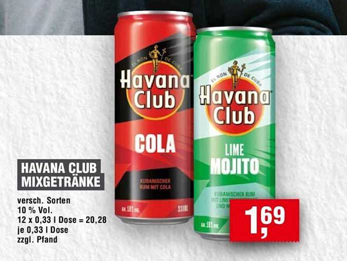 HAVANA CLUB MIXGETRÄNKE - COLA und LIME MOJITO