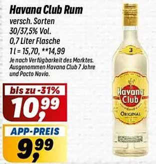 Havana Club Rum - verschiedene Sorten
